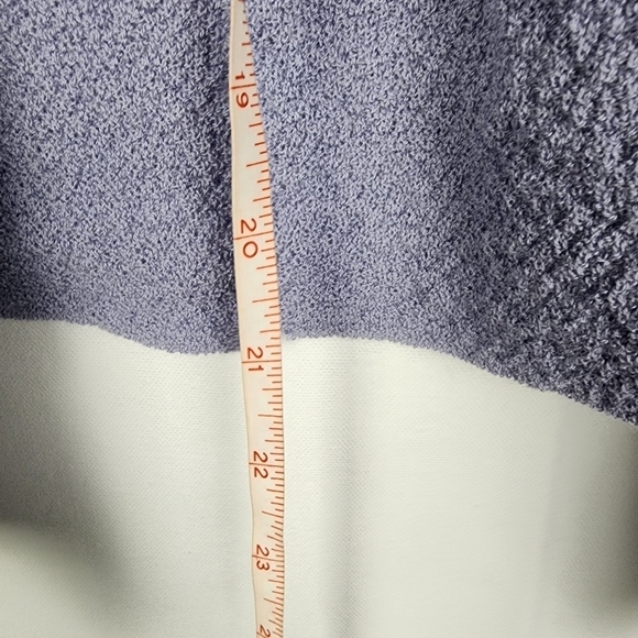 Eileen Fisher Italian Yarn Wool Blue Purple Open Cardigan Textured Size PM - Picture 7 of 7